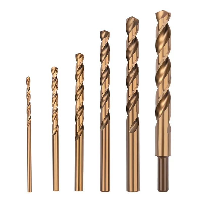 Hardware tools: HSS twist drill bits, stainless‑steel straight‑shank twist drills, and carbide hole‑saw drill bits.